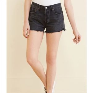 Agolde Parker Black Jean Shorts